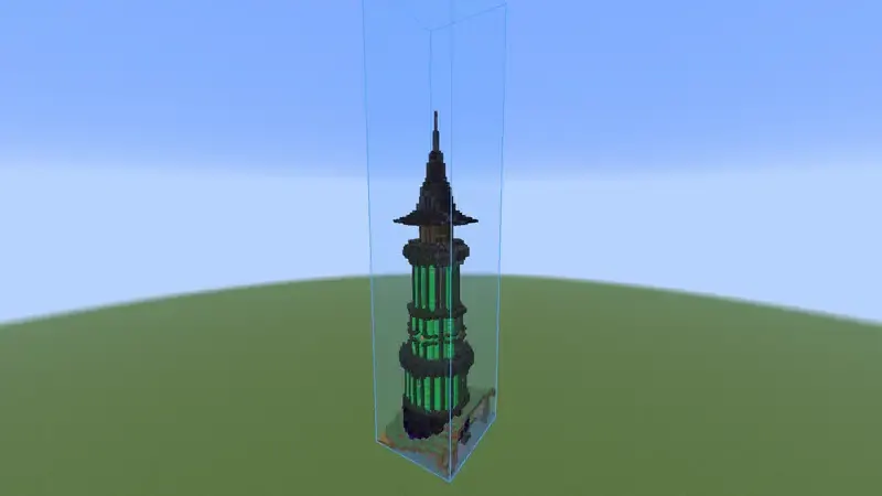 A tower going up one layer at a time