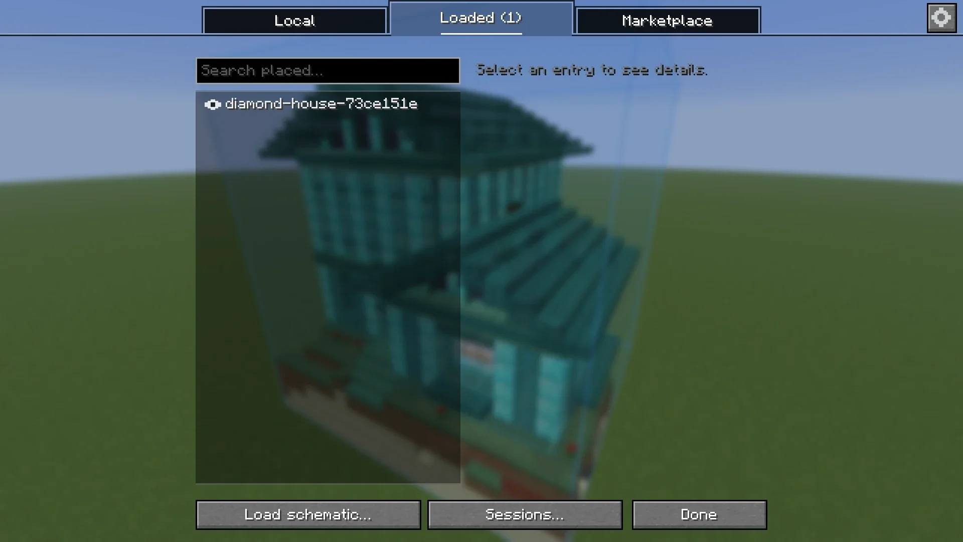 The Loaded tab with position and orientation controls