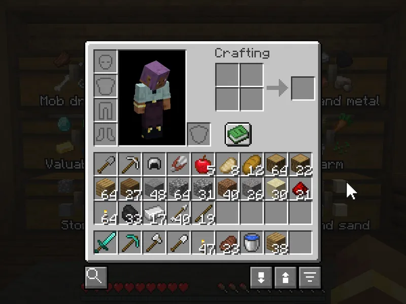 A messy inventory sorted with one click