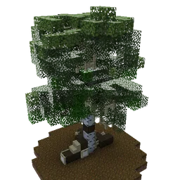 A generated birch tree