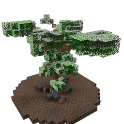 A generated savanna acacia tree