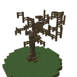 A generated dead snag tree