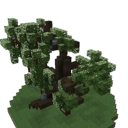 A generated weeping dark oak tree